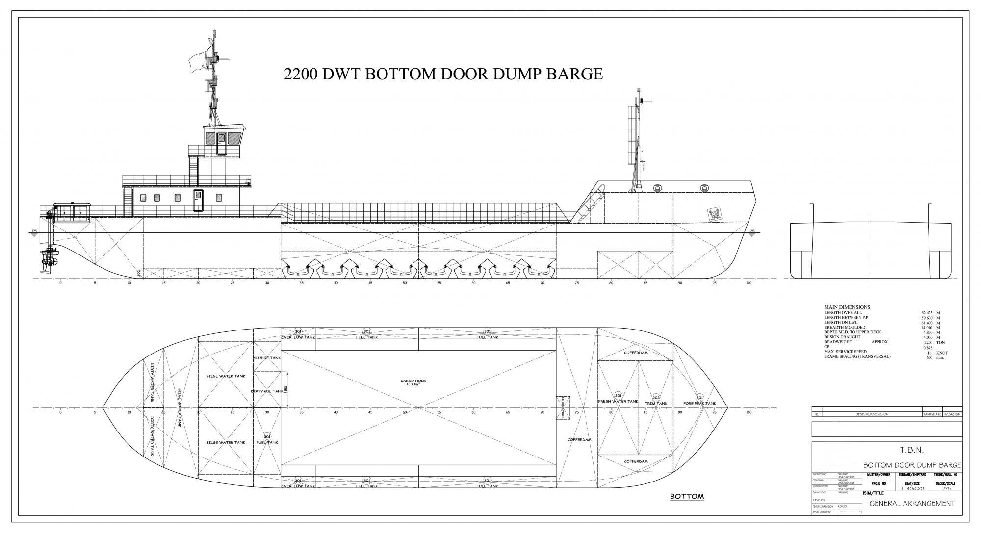 Go 1016 - Bottom Door Barge - 64m